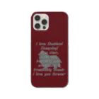 onehappinessのI Love Shetland Sheepdog （ボルドー） Clear Smartphone Case
