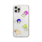 三匹の子むすめの浮遊する三匹の子むすめ Clear Smartphone Case