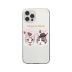 なにぬ猫-YAのうちの子にくきゅうポートレート★カーオ＆ダーオ Clear Smartphone Case