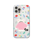 かわべしおん | イラストレーターのflower cat Clear Smartphone Case