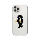 SUIMINグッズのお店のソフトクリームを急ぎめに運ぶねこ Clear Smartphone Case