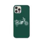 maruc.pupoのオールドおしゃれなバイク 深緑 Clear Smartphone Case