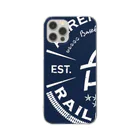 PoooompadoooourのRailroads エンブレムロゴ 青_グランジ Clear Smartphone Case