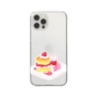 雑貨屋きゅう＠suzuri支店のにゃんこ＆食《ショートケーキの日》 Clear Smartphone Case