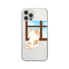 ウチのMEIGENやさんの猫 〜窓辺のひととき〜 Clear Smartphone Case