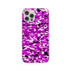 Military Casual LittleJoke のCasualCamo Purple カジュアル迷彩 紫色 Clear Smartphone Case