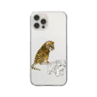 LalaHangeulの虎の仔たちは仲良しです Clear Smartphone Case