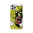 れいしょうのSUZURIのNFT風の虎 ~Tiger Face Is Scary~ Clear Smartphone Case