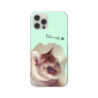 サバミケ、茶トラ、鍵しっぽ。のI love cats（茶トラ） Clear Smartphone Case