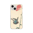 SONOTENI-ARTの024-002　歌川広重　『ポピーとスズメ』　クリア　スマホケース　iPhone 13mini/12mini/11Pro専用デザイン　CC4 Clear Smartphone Case