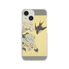 SONOTENI-ARTの003-009　葛飾北斎　『紫陽花に燕』　クリア　スマホケース　iPhone 13mini/12mini/11Pro専用デザイン　CC4 Clear Smartphone Case