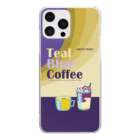 Teal Blue CoffeeのAutumn Fair Clear Smartphone Case