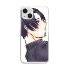 晴れ時々飴のセンター分け男子 Clear Smartphone Case