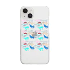 LaLaLa KIDS Creators' Shopの【KOKI】引っ張ってる犬　ひっくん　または　いっぱいいる犬 Clear Smartphone Case