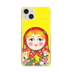 G-RAM GOODSの書籍『ロシア点描』（PHP研究所）公認グッズ「マトリョーシカスマホケースNo.5」 Clear Smartphone Case