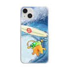 ホンイチのホンイチくん　サーフィン Clear Smartphone Case