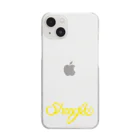 週刊少年ライジングサンズのShoogle(シューグル・週グル・週刊少年グルメ)ロゴ イエロー Clear Smartphone Case
