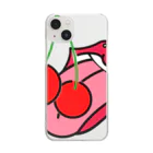 Red CherryのCherry kiss Clear Smartphone Case