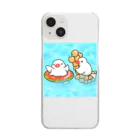 Lily bird（リリーバード）のぷかぷか水遊び文鳥ず Clear Smartphone Case