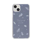 kiki25のleaves(ミッドナイトスモーキーブルー) Clear Smartphone Case