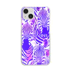 MiYoKa-BISHのPurple Zebra by MiYoKa-BISH Clear Smartphone Case