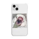 Rainy_Rainyの眠いか怒ってる白文鳥 Clear Smartphone Case