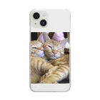 保護猫茶トラ兄弟LIFEの猫ちゃん Clear Smartphone Case