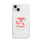 ミニマムユニヴァース@SUZURIのももいろフクロウのフクさんスマホケース Clear Smartphone Case