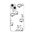 HER AND MARSHMALLOWのSkate board french bulldog　スケートボード　フレンチブルドッグ Clear Smartphone Case