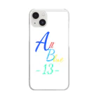 AllBlue-13-のオリジナルブランド マルチカラー Clear Smartphone Case