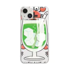 イラスト MONYAAT のたしかにソーダ Clear Smartphone Case