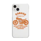 キッズモード某の武骨なバイクデザイン orange Clear Smartphone Case