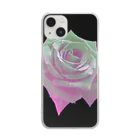 Harunoyozoraの白い薔薇グラデーション Clear Smartphone Case