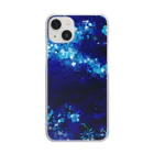 pianocurve Designのピアノフォルテフラワーズ No.4 ブルー Clear Smartphone Case