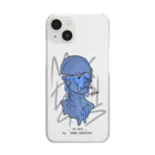 MRK DESIGNSの_no face_（Blue） Clear Smartphone Case