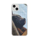 チーかまの黒猫クロくん Clear Smartphone Case