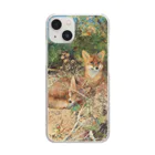 lofi_bearの子ぎつね Bruno Liljefors 1886 Clear Smartphone Case