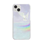 canvaアートデザインの海と鳥と虹 Clear Smartphone Case