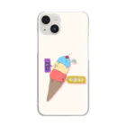 シマシマアニマルのシマシマアニマル(アイス) Clear Smartphone Case