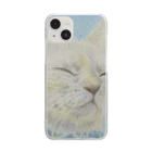 理絵のねこ ぬくぬく Clear Smartphone Case