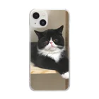 miko1120-kazu0417のねこふじにゃん Clear Smartphone Case