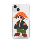 Sigawaの水彩風すしずきん Clear Smartphone Case