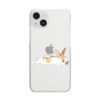 はらぺこCafeのねそべるミニレッキスさん Clear Smartphone Case