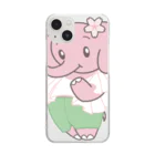 そぼろのぱおみん春コーデ　桜餅 Clear Smartphone Case