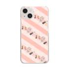 手毬寿司子🐱🍣の寿司子＆猫　ライン Clear Smartphone Case