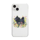 Doggie Freaksのお花畑のスキッパーキ Clear Smartphone Case