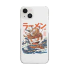 MitsubaPrintsの神奈川沖ラーメンTシャツ Clear Smartphone Case