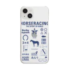 KAWAGOE GRAPHICSのHORSERACING GRAPHICS 紺 Clear Smartphone Case