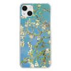 世界の名画館 SHOPのゴッホ「花咲くアーモンドの木の枝」 Clear Smartphone Case