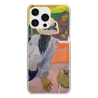 SONOTENI-ARTの026-002　ゴーギャン　『シエスタ』　クリア　スマホケース　iPhone 14ProMax/14Plus/13ProMax/12ProMax/11ProMax専用デザイン　CC5-2 Clear Smartphone Case